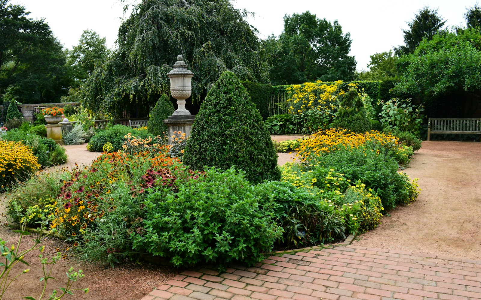 Garden prepared for seasonal maintenance