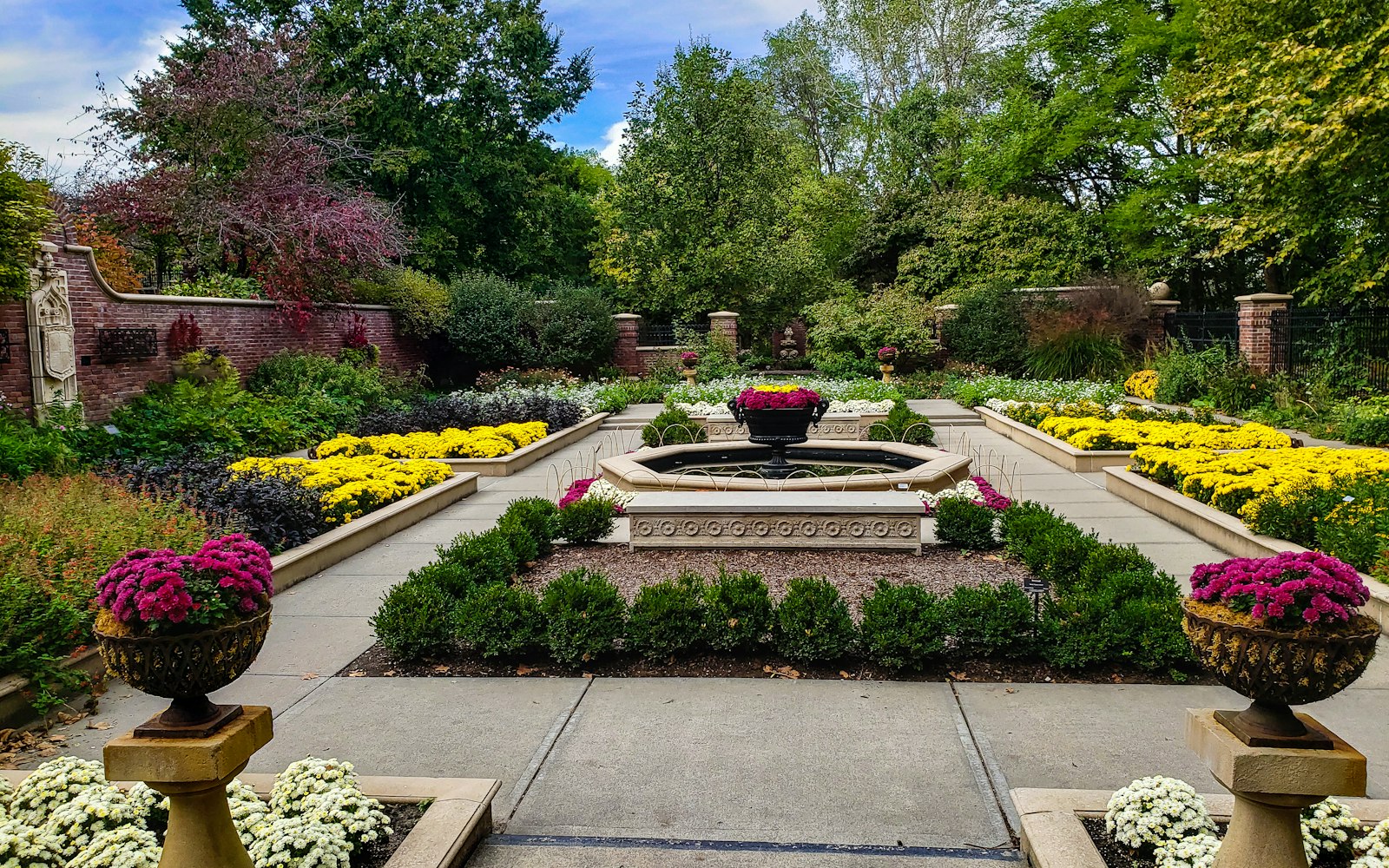 Watered formal garden